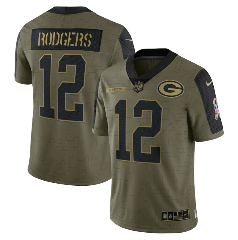 Green Bay Packer Vapor Limited Jersey Salute To Service 2021