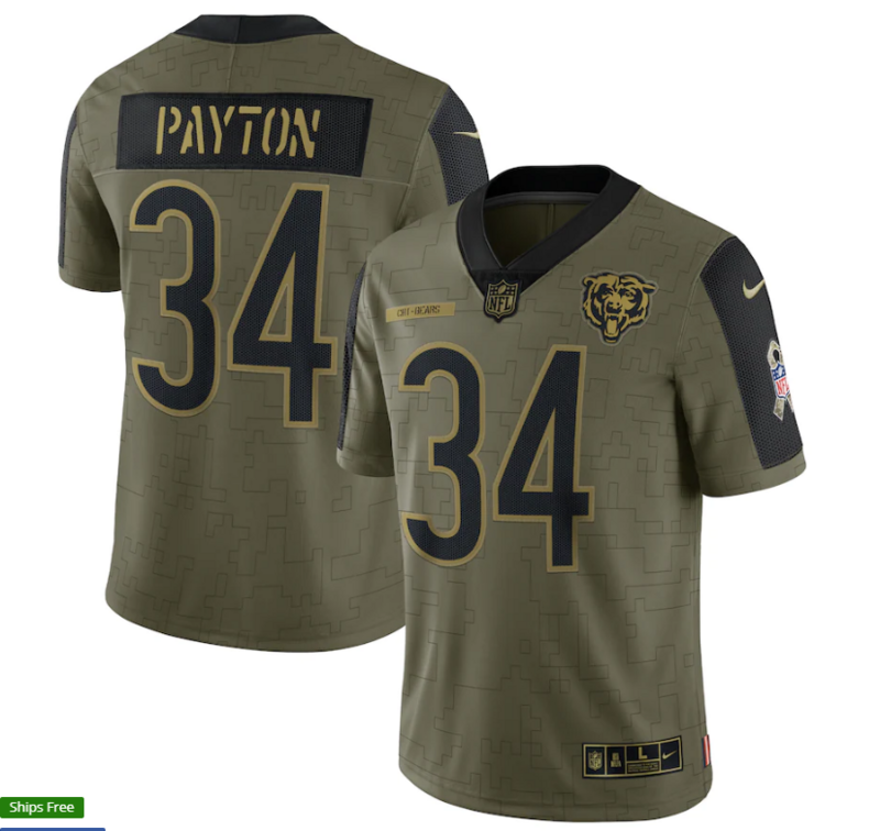 Chicago Bears Vapor Limited Jersey Salute To Service 2021