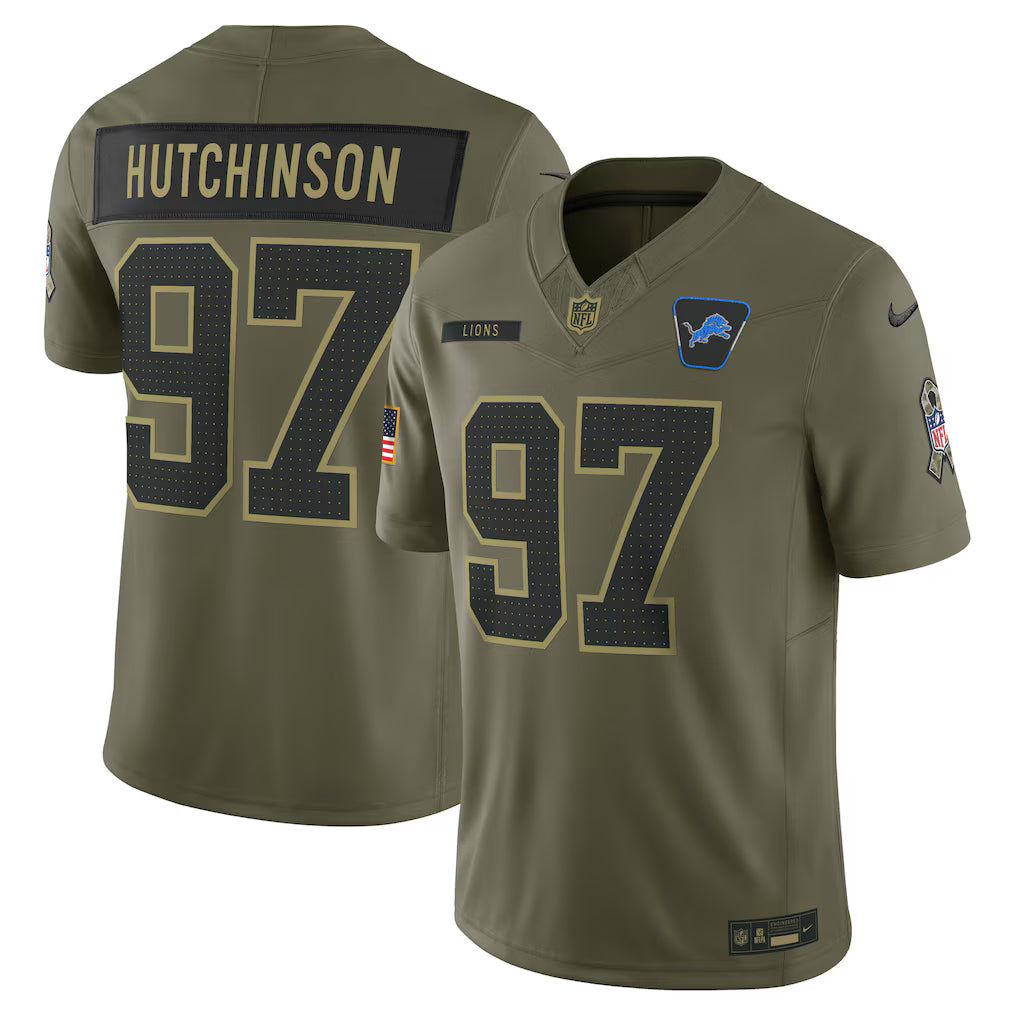 Detroit Lions Vapor F.U.S.E. Limited Jersey Salute To Service 2025