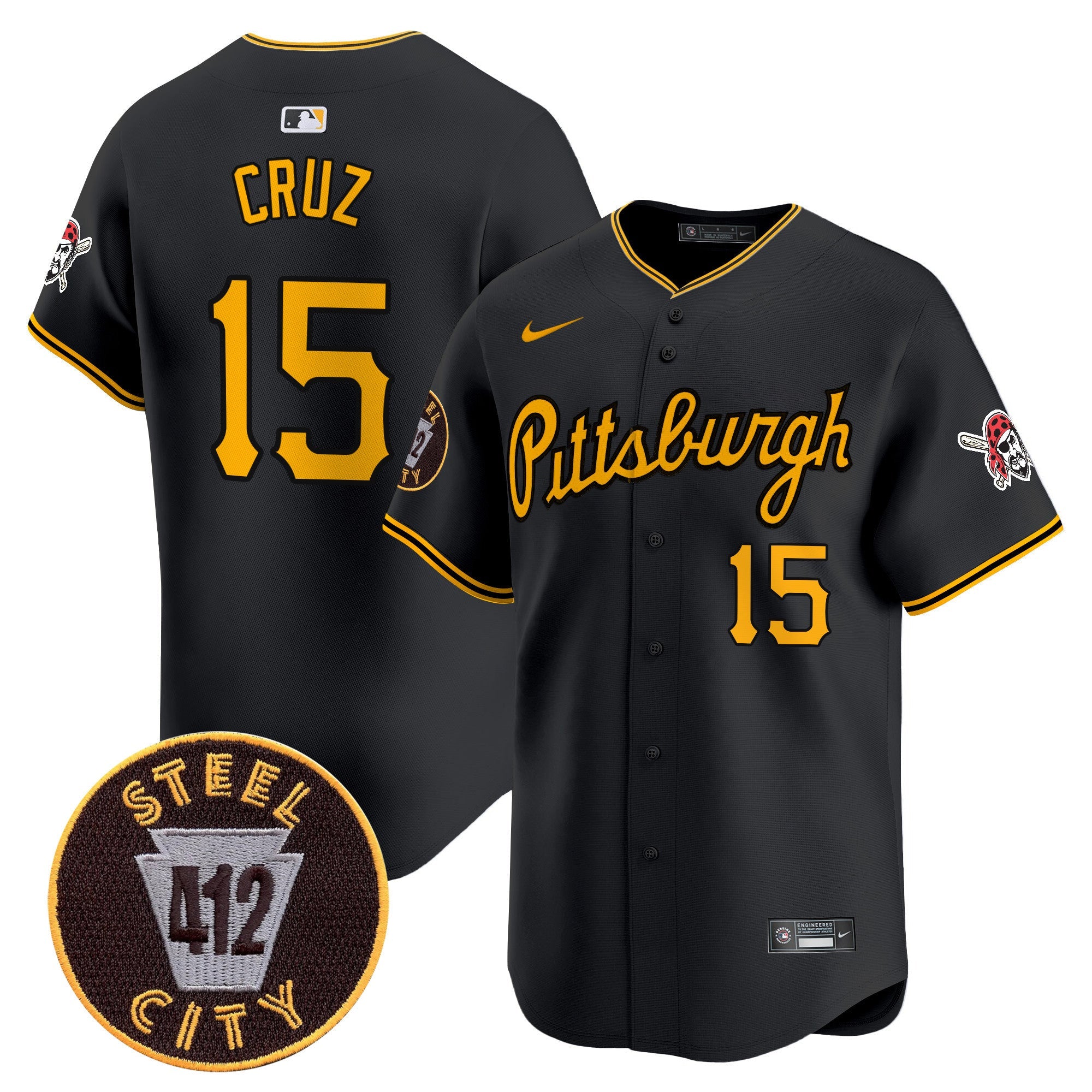 Men’s Pittsburgh 412 Patch Vapor Premier Limited Jersey V4