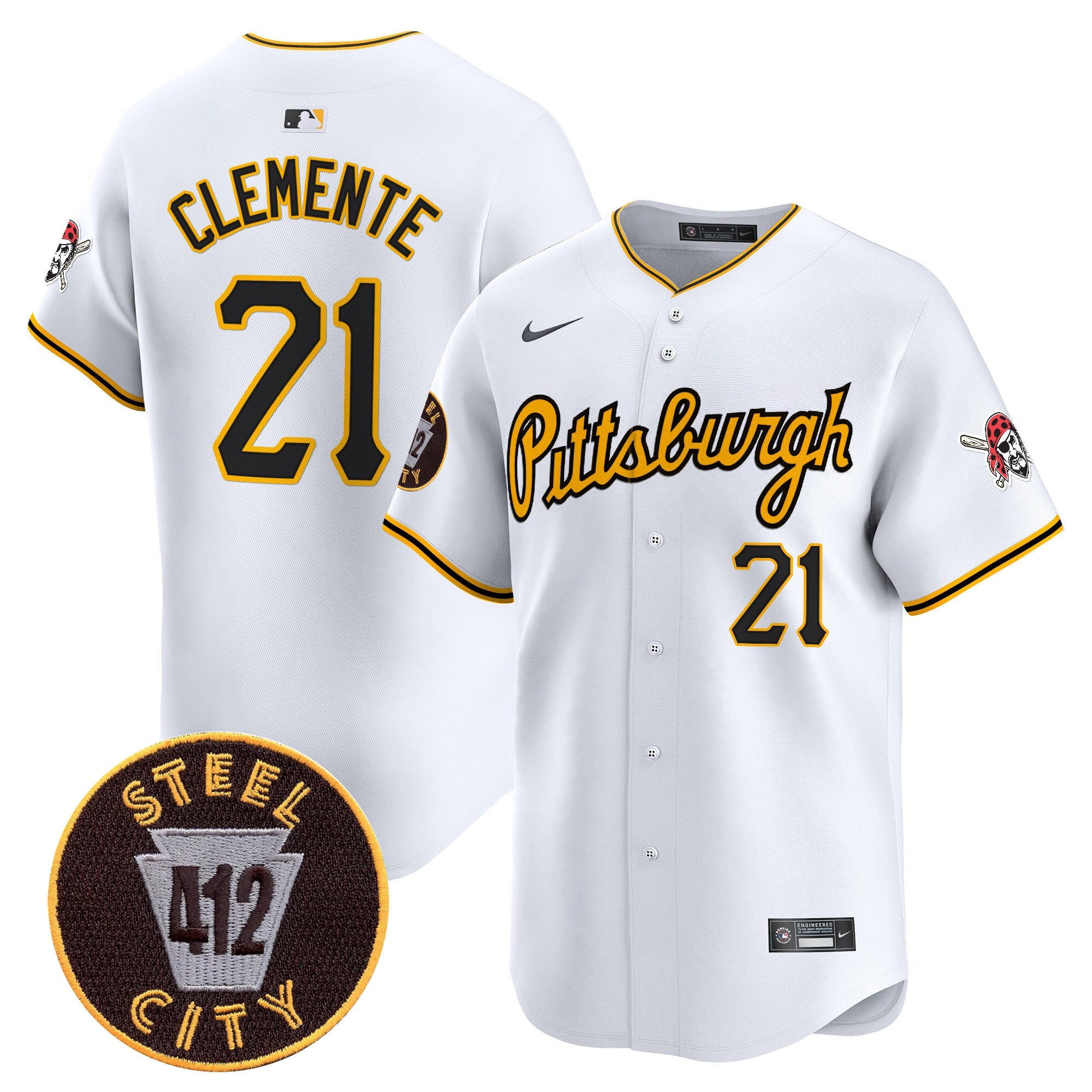 Men’s Pittsburgh 412 Patch Vapor Premier Limited Jersey V4