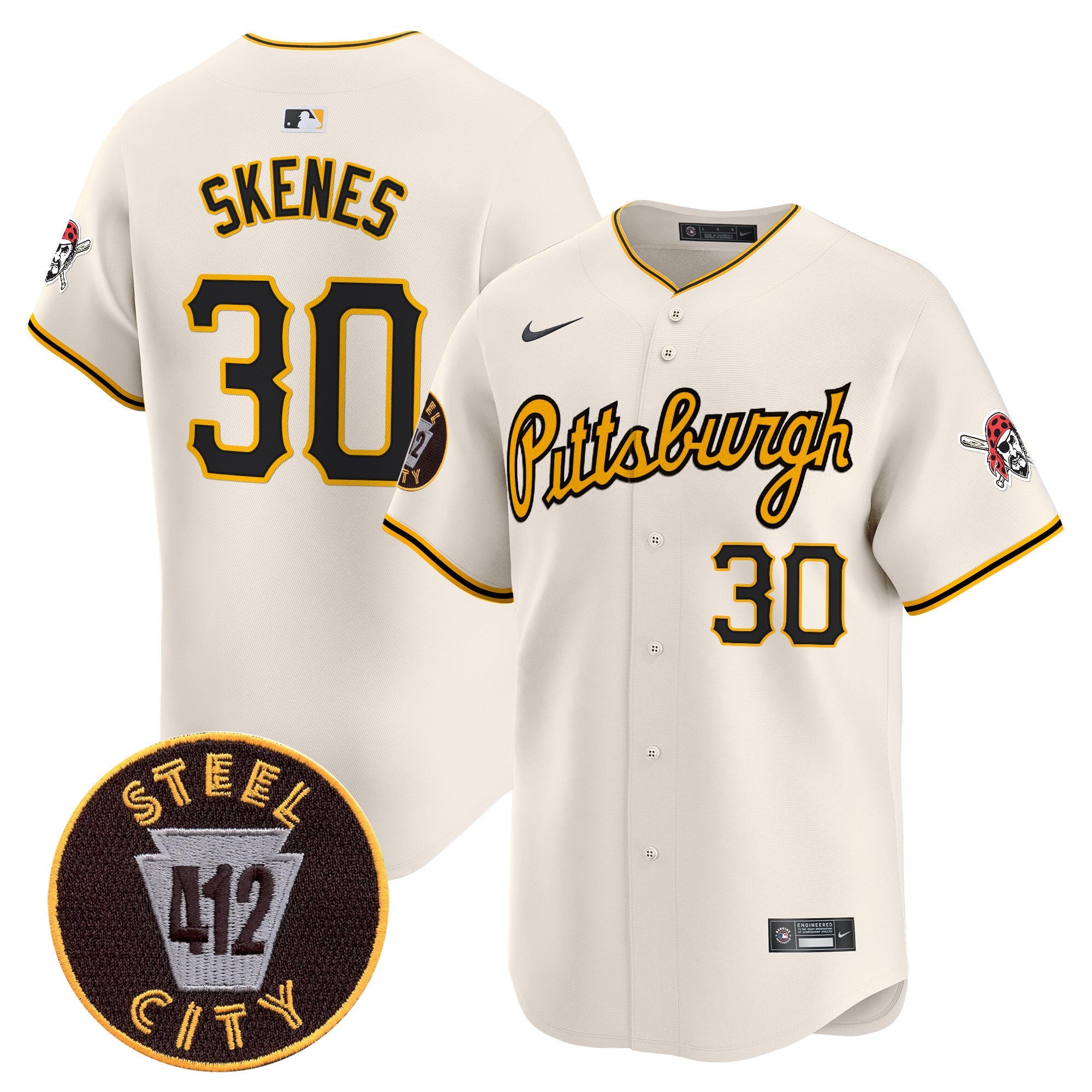 Men’s Pittsburgh 412 Patch Vapor Premier Limited Jersey V4