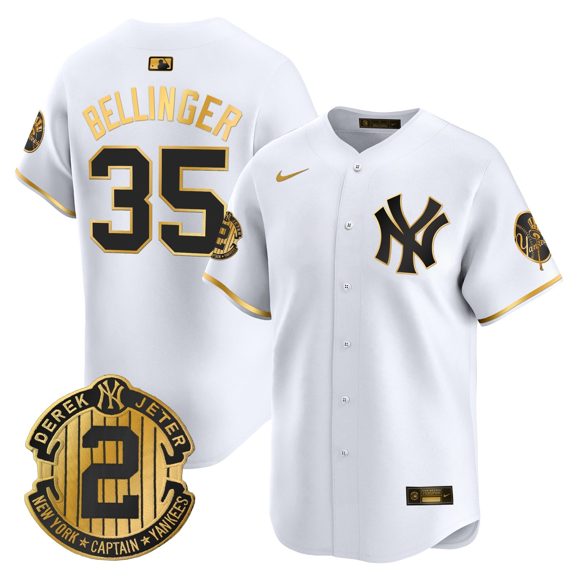 Men’s New York Throwback Vapor Premier Limited Jersey – Derek Jeter Patch