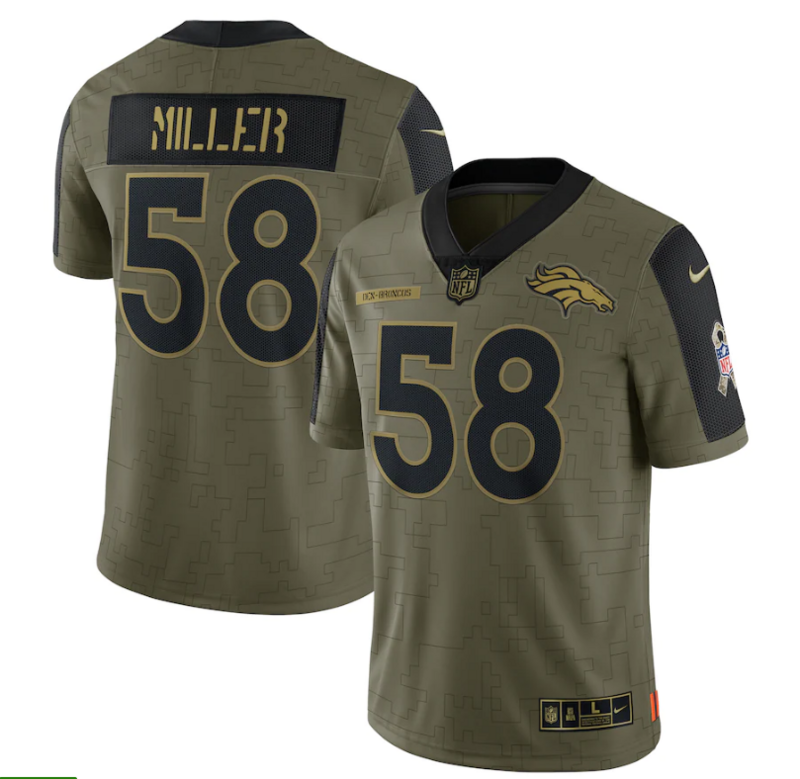 Denver Broncos Vapor Limited Jersey Salute To Service 2021