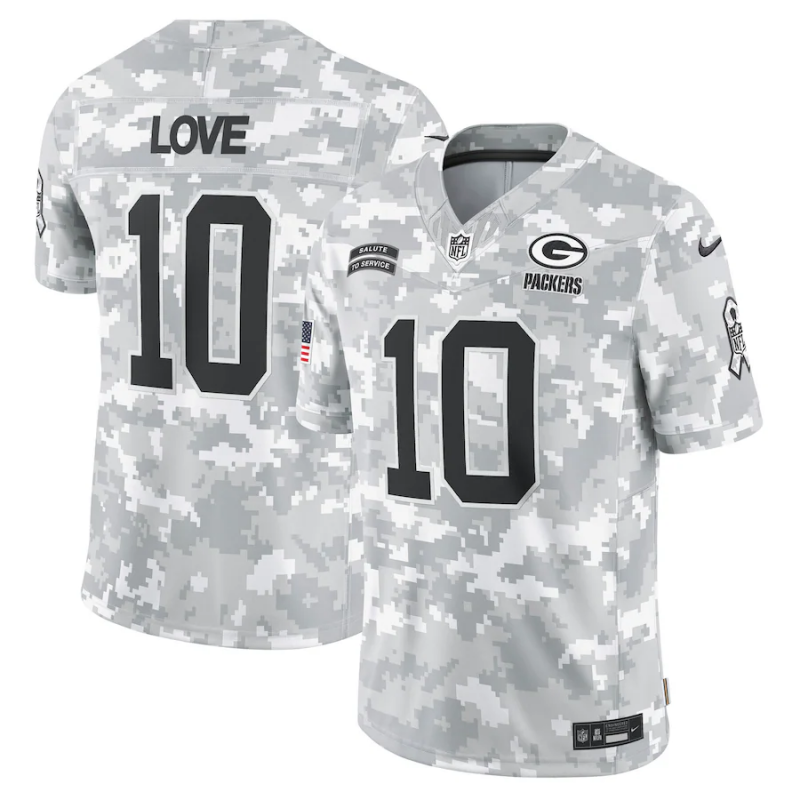 Green Bay Packer Vapor F.U.S.E. Limited Jersey Salute To Service 2024