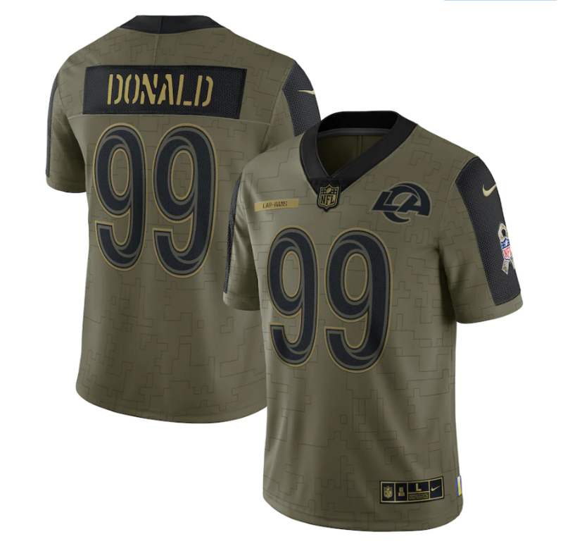 Los Angeles Rams Vapor Limited Jersey Blue Salute To Service 2021