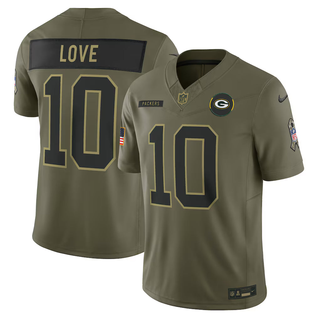 Green Bay Packer Vapor F.U.S.E. Limited Jersey Salute To Service 2025