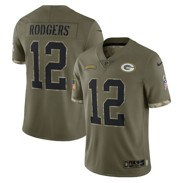 Green Bay Packer Vapor Limited Jersey Salute To Service 2022